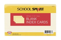 100 PCS Unruled Index Cards 5×8 Inch Canary Yellow Office School Supplies