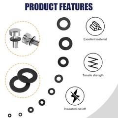 WEGOUP 900-Piece M2, M2.5, M3, M4, M5, M6, M8, M10, M12 millimeters, Black