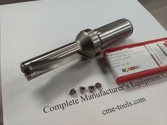 U drill 3/4″x2-1/2″x5-1/4″, 1″ shank, index, w. Extra 4 WCMX03 inserts #UD-34