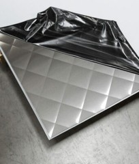 Food Truck & Restaurant Brushed Quilted Stainless Steel Wall Panel, 24Ga 48″x96″