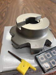 6” 45 degree indexable face shell mill, milling & 10 Extra SNMX1205 Inserts #506