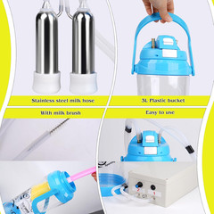 Milking Machine for Cow Electric Milker 3L Portable Pulsation Vacuum Pump Automa