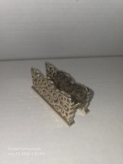 Brighton Scroll Office Business Card Holder Geneva Collection Silver Plated