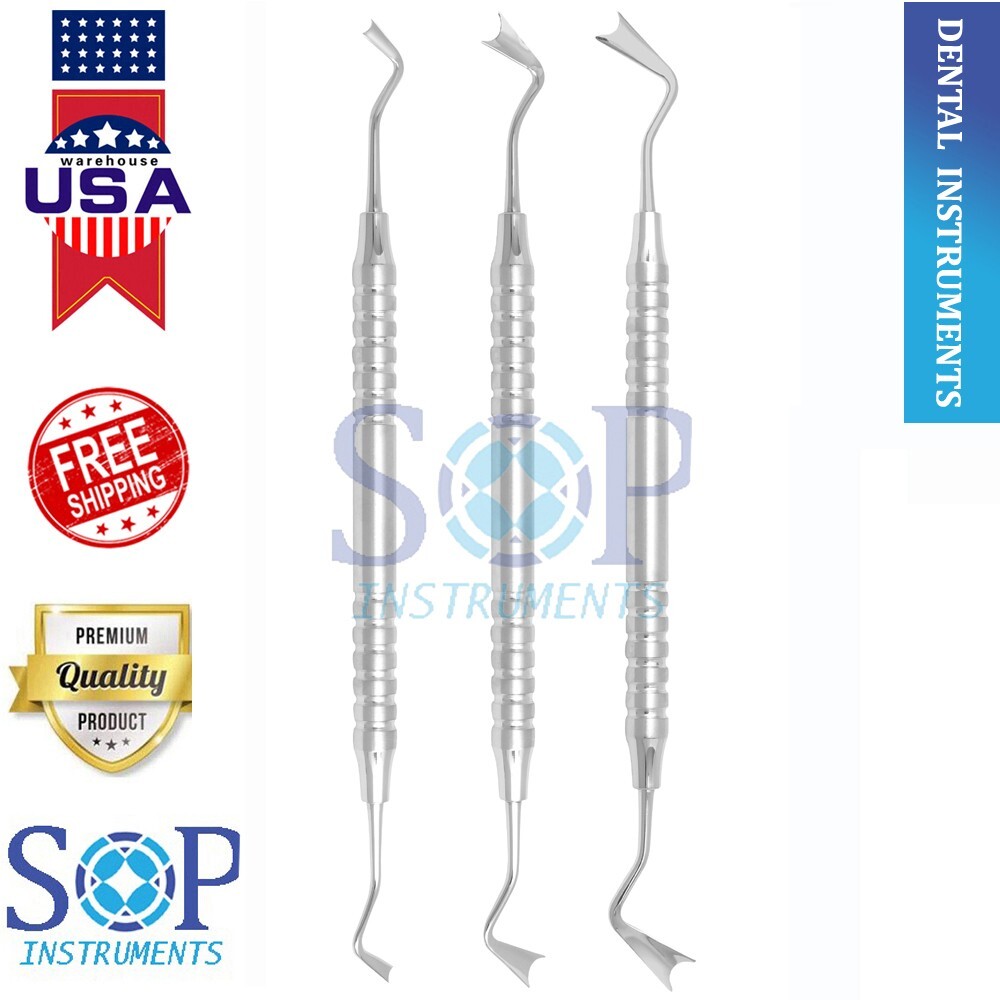 3 Pcs Dental Meinershagen Gingival Retractor Set # 1, 2, 3 by SOP Instruments