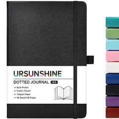 Dotted Journal Numbered Index Pages Hard Cover Notebook Thick Paper Book