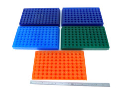96-well reversible PP tube rack for 0.5, 1.5, & 2.0mL microtubes – LOT OF 5