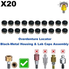 US 20Pcs Overdenture Abutment Retention Caps For Dental Locator Inserts Implant