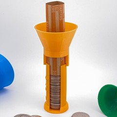 3D Printed Patented Design Coin Counter & FAST WRAP TUBES W/ Inspect&Reach Gap