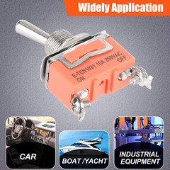 10x Waterproof Heavy Duty Toggle Switch ON/OFF 2 Terminal Car Boat SPST 15A 250V