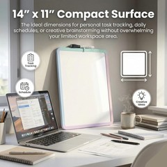 Dry Erase Board, 14.1” X 11” Whiteboard Small White Board, Magnetic White Board