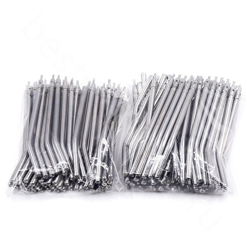 50 Pcs Dental Air Water Triple 3-Way Spray Syringe Metal Spray Nozzle Tips