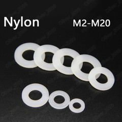 White Plastic Nylon PA66 Flat Washers M2 M2.5 M3 M4 M5 M6 M8 M10 M12 M14 M16 M20
