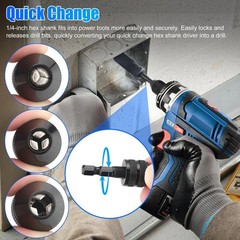 4Pcs 1/4-inch hex shank Versatile Conversion Drill chuck for 0.3-6.5 mm/3.6 mm