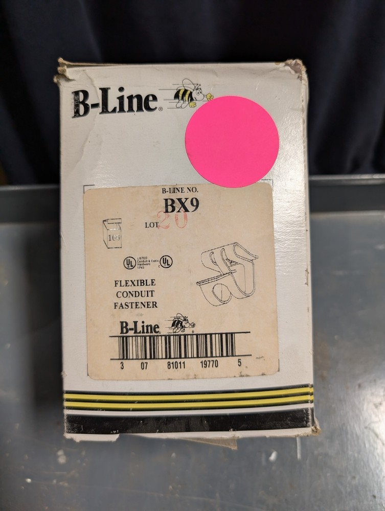 100x Eaton B-Line BX9 MC/AC Cable To Metal Stud Conduit Cable Clips Fasteners