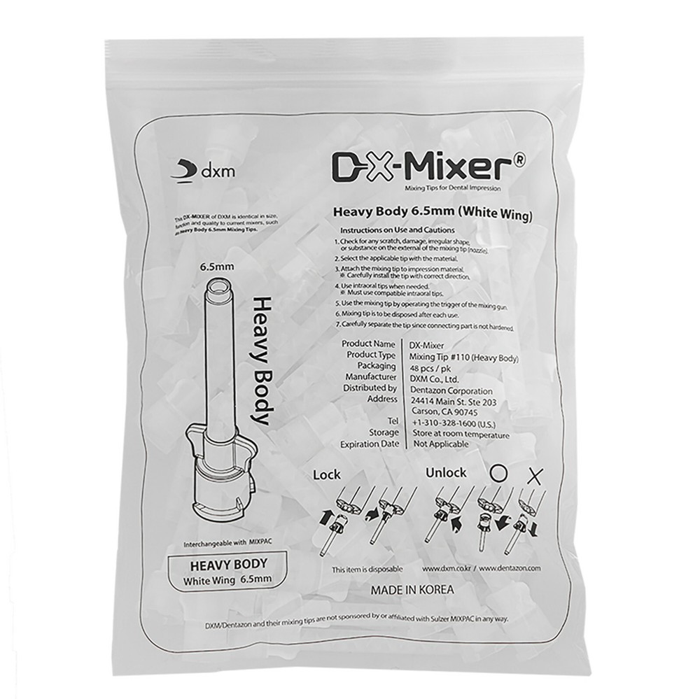 48/Pk DX-Mixer Dental Impression Material HP Mixing Tips Heavy 6.5mm VPS/PVS