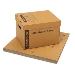 10 – Pack 18x15x14 Medium Standard File Storage Moving Box with Lid…