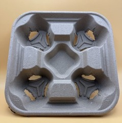 4 Cup Drink Cup Carrier, Cup Holder, Cup Carry Tray Biodegradable 10-300pcs