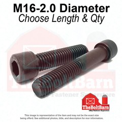 M16-2.0 Class 12.9 Coarse Socket Head Cap Screws Black Oxide(Choose Length &Qty)