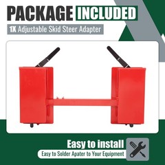 4000lb Skid Steer Quick Tach Conversion Adapter Attach w/ Adjustable Cross Brace