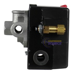 Heavy Duty 4port 25 Amp Air Compressor Pressure Switch Control Valve 105-135 PSI