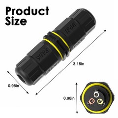 IP68 Outdoor Junction Box Waterproof Electrical Wire Cable Connector,M16 for …