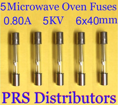 MICROWAVE OVEN High Voltage FUSES 0.80A 5KV 6X40mm 5 pieces USA SELLER
