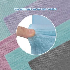 1000 OneMed Blue Dental Patient Bibs ,2+1 Ply Medical Tattoo Towel 13″x18″