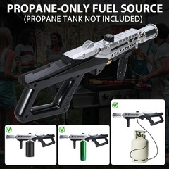 Muphop Powerful Propane Torch Gun, Flamethrower Gun with Silver and Black