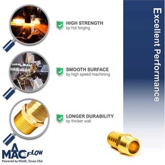 Brass 1/4″ Male NPT to 1/2″ Hose Barb Barb Fitting Adaptor Connector Pack of 4