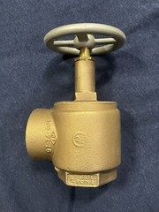 Brass Angle Hose Valve 2-1/2” FNPT x 2-1/2” FNPT, 300 psi *MADE IN USA*