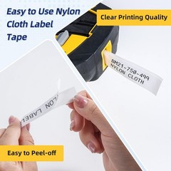 2 PCS 3/4 Inch Nylon Cloth Label Tape For M210 M211 BMP21PLUS Wire 0.75 Wide
