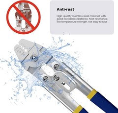 Sanuke Wire Rope Crimping Swaging Tool Cable 10.24 inches, Silver/Metallic