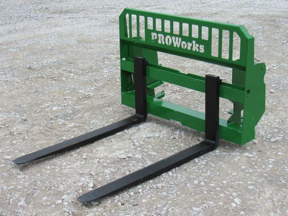 48″ 5,500 Pound Heavy Duty Pallet Fork Attachment Fits John Deere 600 700 Series