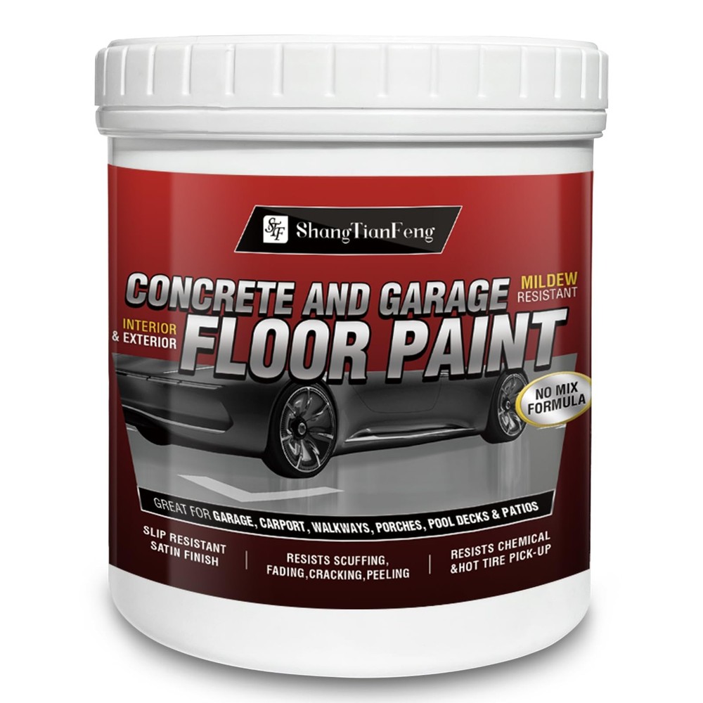 Professional Floor Paint Kit (1 Gallon Sea 128 Fl Oz (Pack of 1), Grey