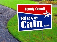 5 Pack – Custom Yard Signs-18×24-Full Color Design-Double Sided-Stakes Optional