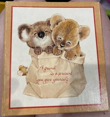 Vintage Hallmark Koala Address Book 3 Ring Binder Loose Leaf Friendship
