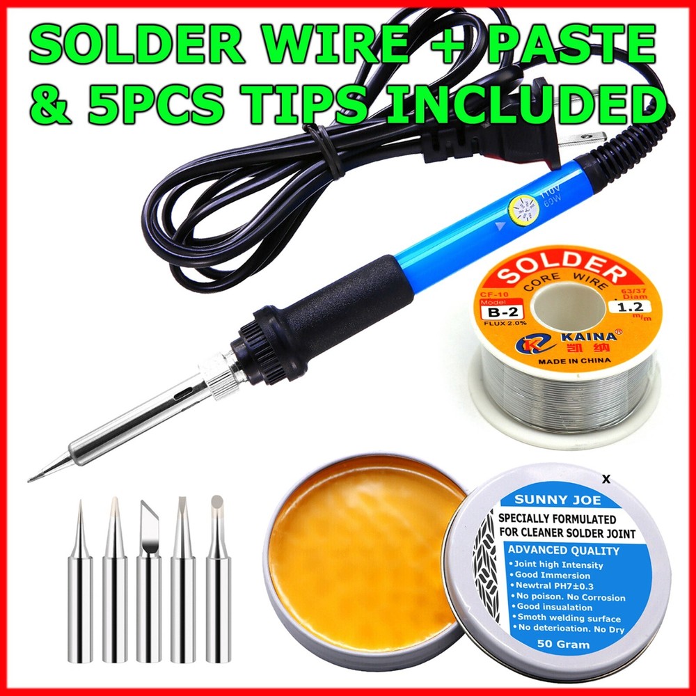 63 37 Tin Rosin Core Solder Wire Electrical Soldering Sn60 Flux .031″/1.0mm Kit