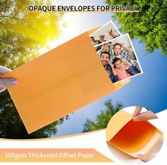 Reliable 6×9 Yellow Envelopes – 48 Count Self-Seal, Tear-Proof Kraft Design