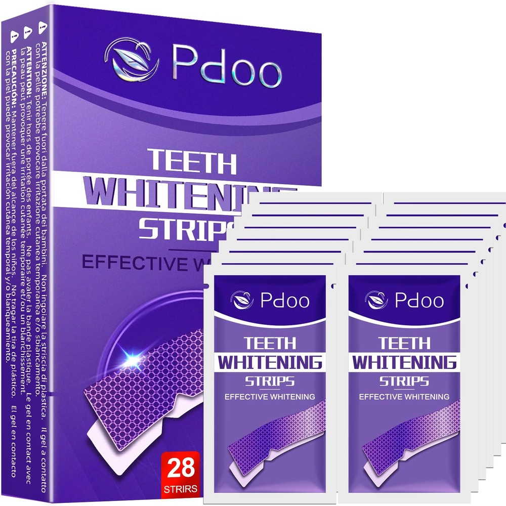 Purple Teeth Whitening Strips 28 Count – 14 Days 1 (Pack of 28),