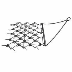 Steel Drag Harrow 4X4FT Heavy Duty Chain For ATV UTV Tractor Leveling Grading