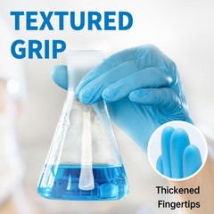 Medguy Powder-Free Nitrile Exam Gloves, 4 Mil, 100 Pcs Large, Large (Blue)