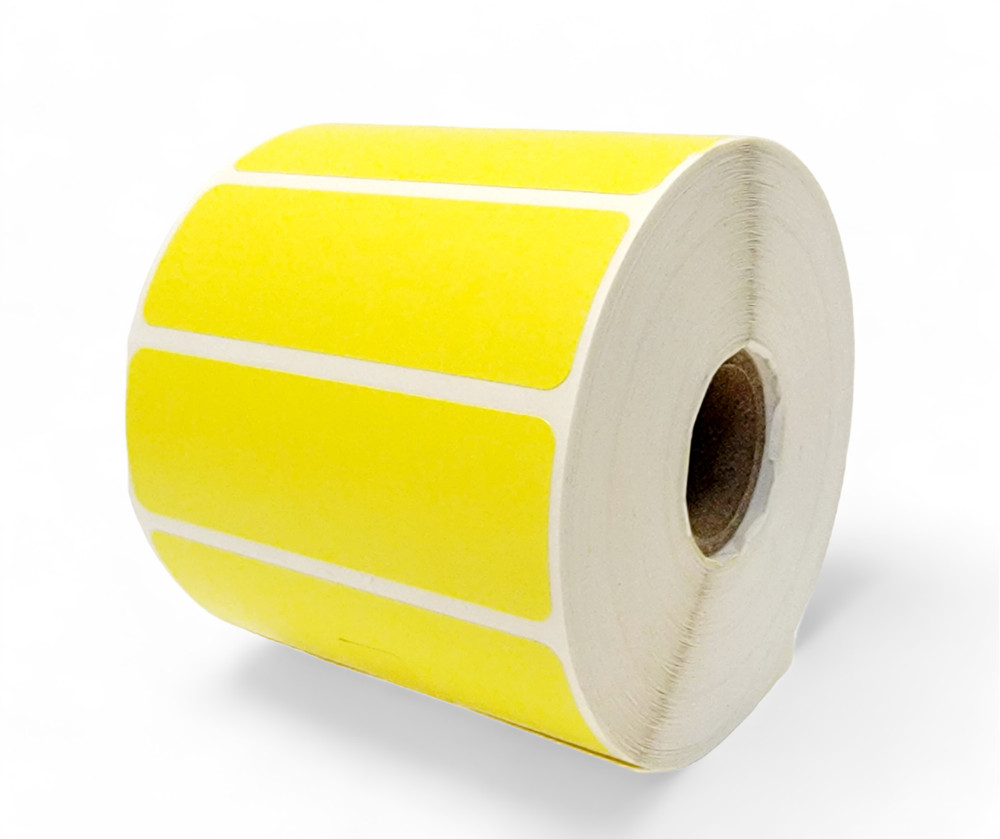 Direct Thermal Zebra Labels- 3×1 Yellow Colored 1300 Labels per roll, 1-8 Rolls