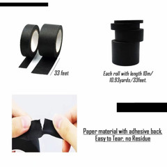 Black Painters Tape Masking Tape 2 1 3/4 1/4 Inch Wide Multi Size 4 Assorted Ma
