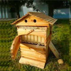 Upgraded 7 Auto Reap Honey Frame + Wooden Bee Hive House Comb Beehive Box Kit