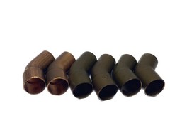 (6) NOS Mueller 3/4” FTG x 3/4” C 45° Elbow Copper Pipe Solder Fittings W 03334