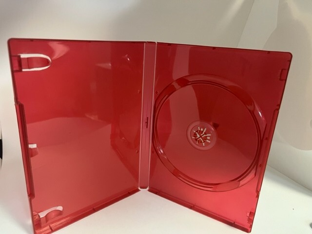 25 NEW HIGH QUALITY 14mm Translucent RED SINGLE DVD CASES BL72HD FREE SHIP