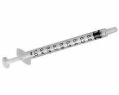 *100-Pieces* Medline 1mL Sterile Disposable Syringe Luer Slip SYR101020