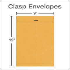 100 Pcs CLASP ENVELOPES 9×12 28lb Kraft Shipping Mailing Gummed Business Manila