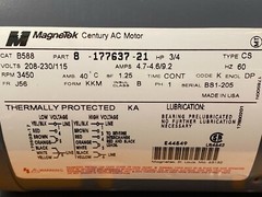 👀 NEW MAGNETEK 1/3 HP AC MOTOR 115/208-230 VAC J56 FRAME 3450 RPM 1 PHASE B588