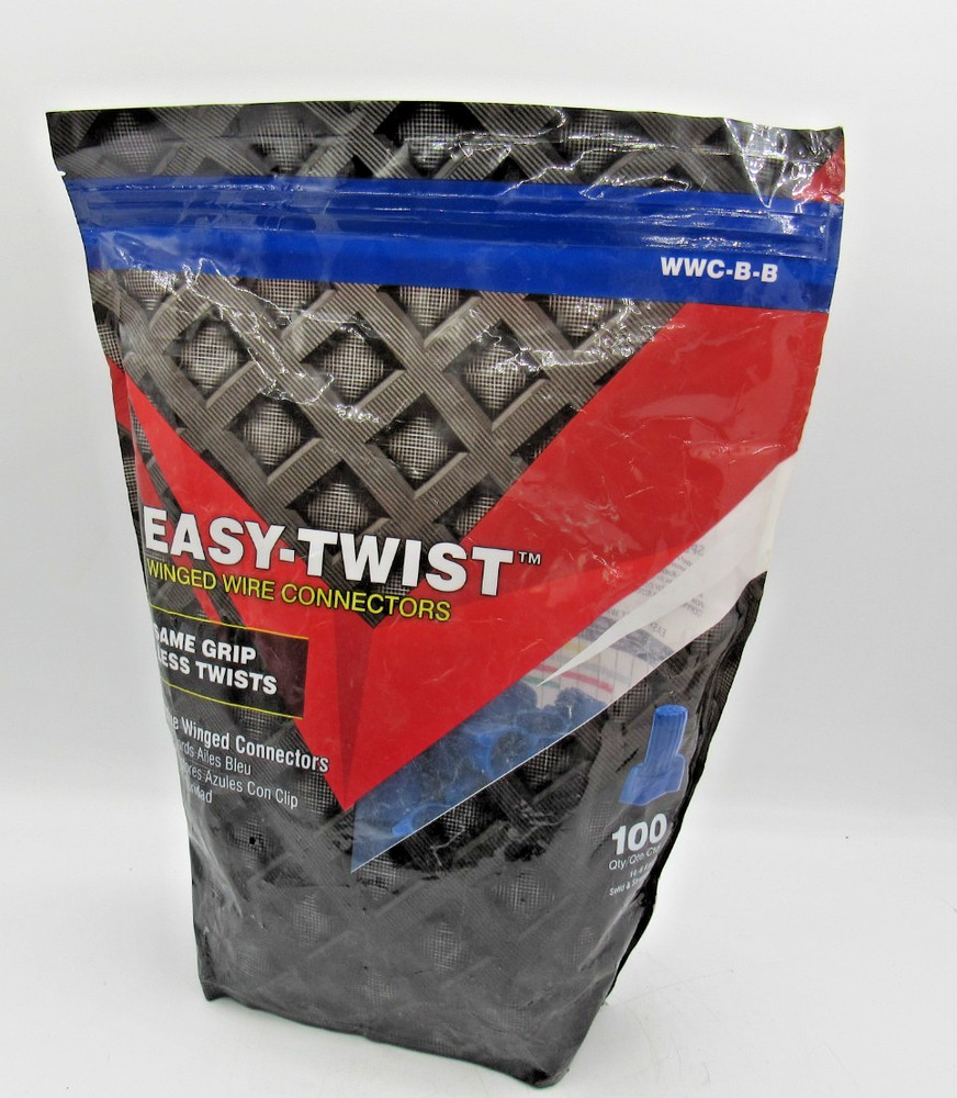 NEW NSI Easy-Twist Winged Wire Connectors WWC-B-B 100 pcs